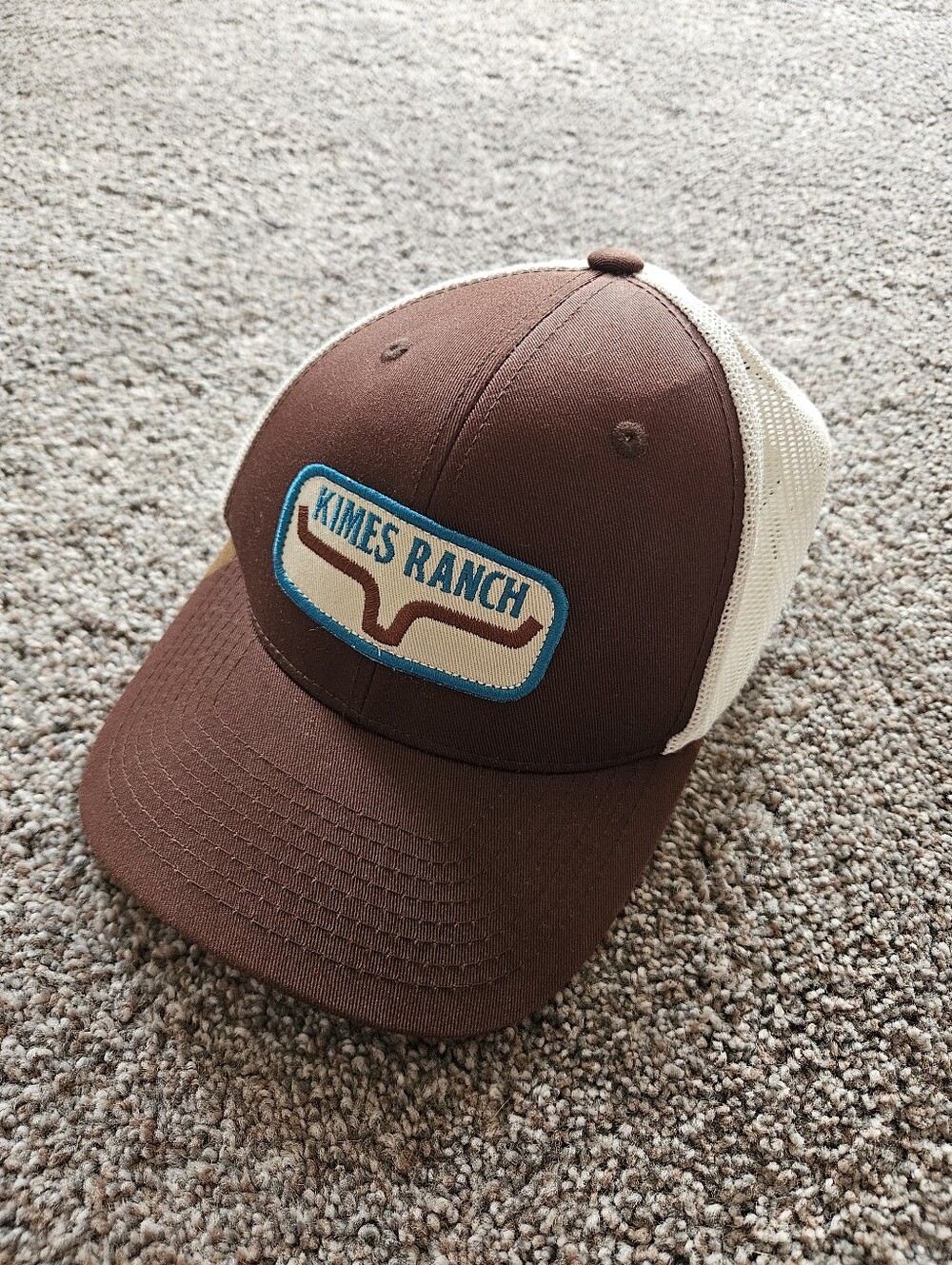Kimes Ranch Brown And White Snap Back Baseball Cap